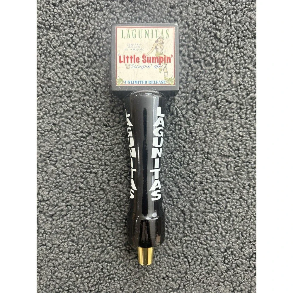 Lagunitas Little Sumpin' Sumpin' Ale Beer Tap Handle Knob Black Breweriana